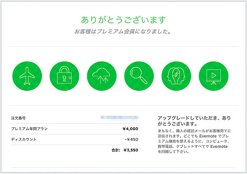 Evernoteプレミアム 10％割引