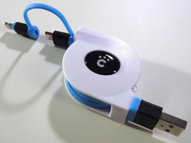 cheero 2in1 Retractable USB Cable