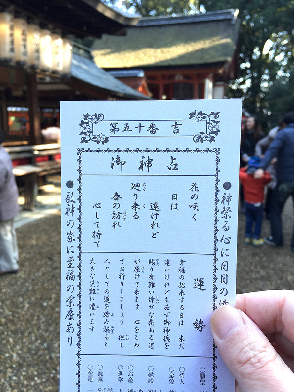 近所の神社でおみくじ 2016