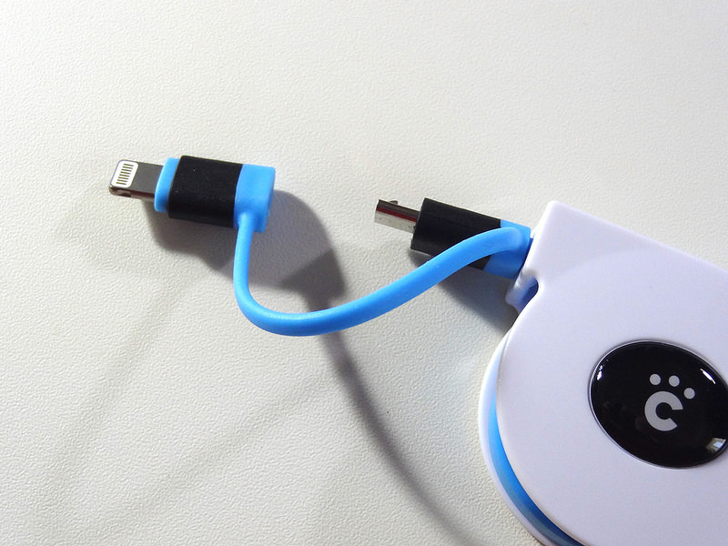 cheero 2in1 Retractable USB Cable