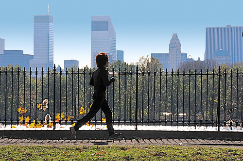 Photo:Jogging on a bright November morning By:Ed Yourdon