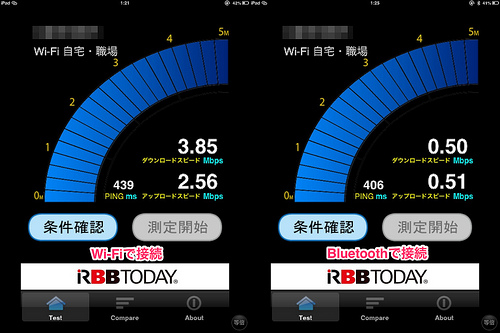 iPhone(SoftBank)でテザリング