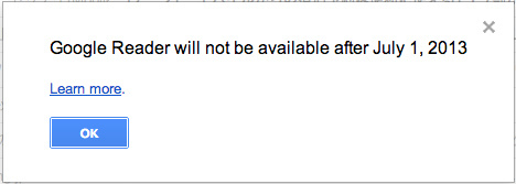 Googleリーダー 2013年7月1日廃止